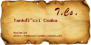 Tankóczi Csaba névjegykártya