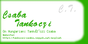 csaba tankoczi business card